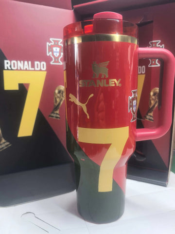 Ronaldo CR7 Portugal 40oz Tumbler + Gift Box and Straw