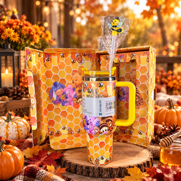 Winnie the Pooh Tumbler, 40 oz Tumbler with Straw and Gift Box