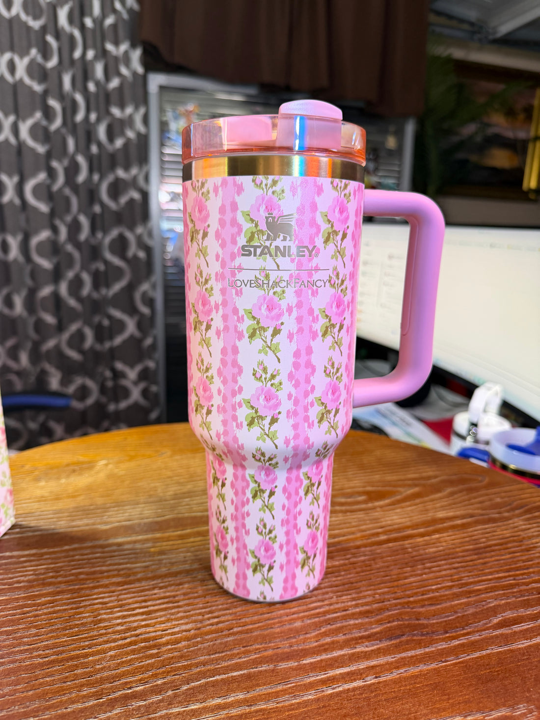 Stanley x LoveShackFancy Floral Pink Tumbler | 40oz Cup With Handle
