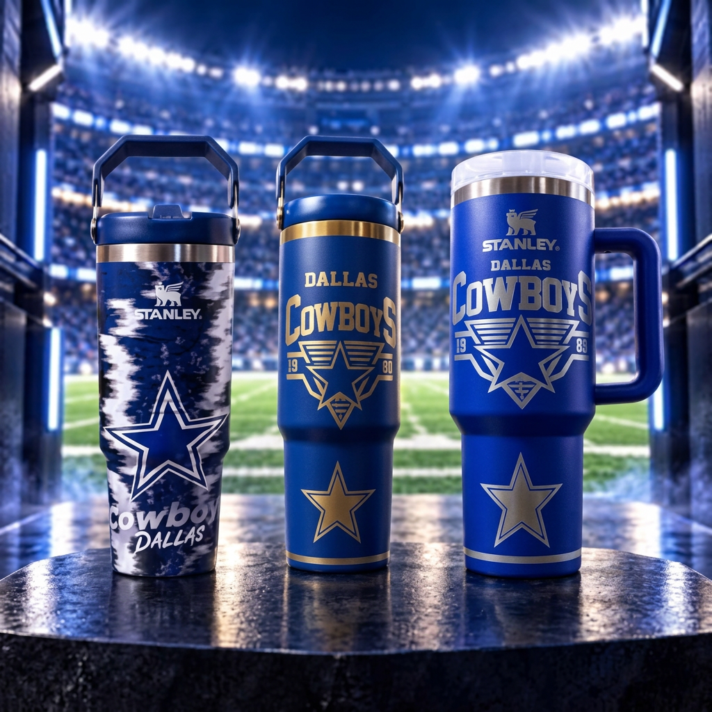 Dallas Cowboys-Inspired Tumblers – 3 Designs